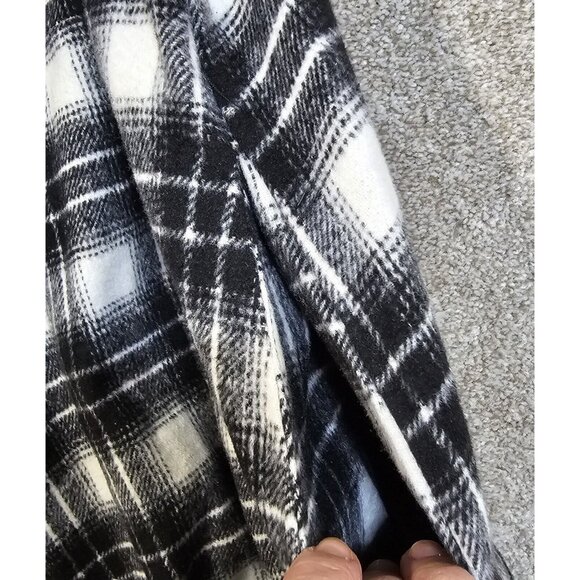 Chicsoul Waterfall Vest Plaid Microfleece Cozy Soft Pockets Flowing Women's 1XL - Picture 9 of 12